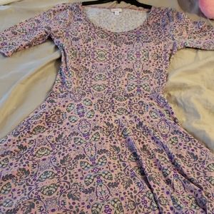 Lula roe gently used Nicole size large pink grey